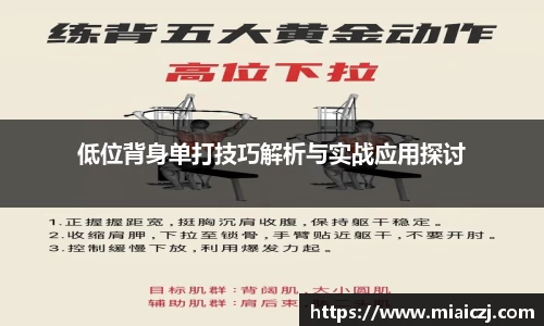 低位背身单打技巧解析与实战应用探讨